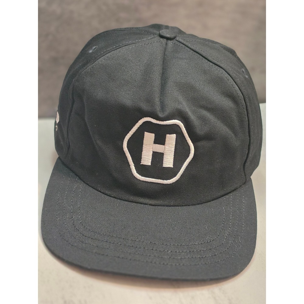 Holo Footwear Mens Black Embroidered H Logo Snapback Hat Made in USA